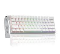 TZMRIT X Aula WIN60 HE,60% tastiera meccanica da gioco con cavo, interruttore magnetico sostituibile a caldo, modalità di attivazione rapida regolabile, frequenza di sintonizzazione 8000 Hz (bianco)
