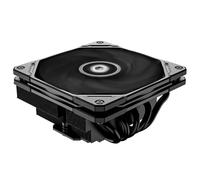 TZMRIT x Cooling IS-55 Low Profile CPU Cooler 55 mm Height with 5 Heatpipes and 120 x 120 x 15 mm Slim Fan for Intel LGA1851/1700/115X/1200, for AMD AM4/AM5 (BK)