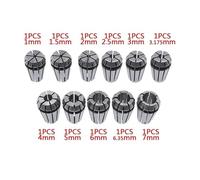 TZNLTPFY ER11 Spring Chuck 1/1.5/2/2.5/3/3.175/4/5/6/6.35/7mm Spring Collet Tool Holder for CNC Engraving Machine&milling Lathe Chucks DINZHHENGYIN