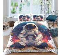 TZOVPCDFA Biancheria Da Letto Astronaut Set Di Biancheria Da Letto in Microfibra Mechanic Stampa3D in Con Cuscino Con Cerniera Per Bambini Double(200x200cm)