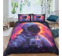 TZOVPCDFA Biancheria Da Letto Astronaut Set Di Biancheria Da Letto in Microfibra Mechanic Stampa3D in Con Cuscino Con Cerniera Per Bambini Double(200x200cm)