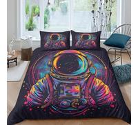 TZOVPCDFA Biancheria Da Letto Astronaut Set Di Biancheria Da Letto in Microfibra Mechanic Stampa3D in Con Cuscino Con Cerniera Nascosta Per Adolescenti Double(200x200cm)