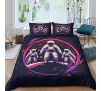 TZOVPCDFA Biancheria Da Letto Astronaut Set Di Biancheria Da Letto Morbida Microfibra Mechanic Stampa3D in Con Cuscino Con Cerniera Nascosta Per Bambini Double(200x200cm)