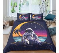 TZOVPCDFA Biancheria Da Letto Astronaut Set Di Biancheria Da Letto Morbida Microfibra Mechanic Stampa3D in Con Cuscino Con Cerniera Per Gli Adulti Double(200x200cm)