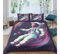 TZOVPCDFA Biancheria Da Letto Astronaut Set Di Biancheria Da Letto Morbida Microfibra Mechanic Stampa3D in Con Cuscino Con Cerniera Nascosta Per Adolescenti Double（200x200cm）