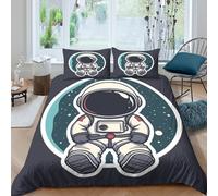 TZOVPCDFA Biancheria Da Letto Astronaut Set Di Biancheria Da Letto Morbida Microfibra Mechanic Stampa3D in Con Cuscino Con Cerniera Per Adolescenti Double(200x200cm)