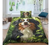 TZOVPCDFA Biancheria Da Letto AUSTRALIAN SHEPHERD Set Di Biancheria Da Letto in Microfibra Cute Pets Stampa3D in Con Cuscino Con Cerniera Per Gli Adulti Single（135x200cm）