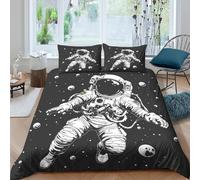 TZOVPCDFA Biancheria Da Letto Cartoon Astronaut Set Di Biancheria Da Letto in Microfibra Mechanic Stampa3D in Con Cuscino Con Cerniera Per Bambini Double(200x200cm)