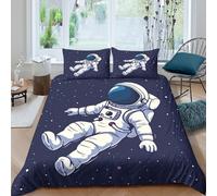 TZOVPCDFA Biancheria Da Letto Cartoon Astronaut Set Di Biancheria Da Letto in Microfibra Mechanic Stampa3D in Con Cuscino Con Cerniera Per Bambini Double(200x200cm)