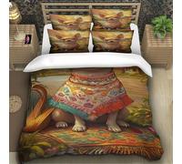 TZOVPCDFA Biancheria Da Letto Chihuahua Set Di Biancheria Da Letto in Microfibra Cute Pets Stampa3D in Con Cuscino Con Cerniera Per Gli Adulti Super King（260x220cm）