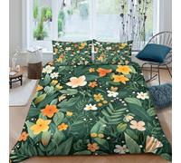TZOVPCDFA Biancheria Da Letto Flower Set Di Biancheria Da Letto in Microfibra Colourful Flower Patterns Stampa3D in Con Cuscino Con Cerniera Per Bambini Double（200x200cm）