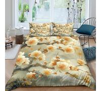 TZOVPCDFA Biancheria Da Letto Flowers Set Di Biancheria Da Letto in Microfibra Colourful Flower Patterns Stampa3D in Con Cuscino Con Cerniera Per Adolescenti Double（200x200cm）
