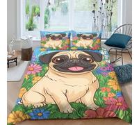 TZOVPCDFA Biancheria Da Letto FRENCH BULLDOG Set Di Biancheria Da Letto Morbida Microfibra Cute Pets Stampa3D in Con Cuscino Con Cerniera Nascosta Per Gli Adulti Double（200x200cm）
