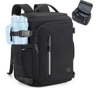 Tzowla Borsa da viaggio con grande borsa per bevande, rack espandibile per oggetti personali per uomo/donna, borsa per il weekend aziendale, W-nero, 17.3‘’, Zaino da viaggio