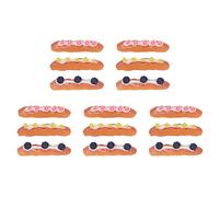 TZOXTLH 15 Pezzi di Casa delle Bambole Simulata Simpatica Miniatura di Pane Francese per Casa delle Bambole Accessori per la Decorazione del Cibo