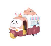 TZOXTLH I Bambini Tirano Indietro il Giocattolo 'Auto Migliora il Coordinamento Crash Giocando a Inerzia Cartoon Ice Cream Car per Bambini (Rossa)
