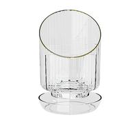 TZOXTLH Organizer per Trucco Girevole a 360 Gradi con Base Rimovibile Trasparente Vassoio Portaoggetti Cosmetico Rotante Salvaspazio di Grande Capacità per Pennelli Rossetti