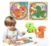 TZQFROCE Dino Puzzle per bambini Dino auto giocattolo fai da te per giocattoli per bambini a partire da 2, 3, 4, 5, 6 anni, per bambini, idea regalo 3, 4, 5 anni