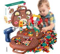 TZQFROCE Gioco a incastro a mosaico giocattolo a partire dai 3 4 5 anni 3D puzzle valigetta attrezzi bambini mattoncini educativi giocattoli regali a partire dai 3 4 5 anni bambini per ragazzi ragazze