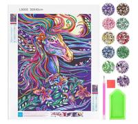 TZQFROCE Kit per pittura con diamanti 5D per ragazze 8 9 10 11 12 anni Diamond Painting Immagini unicorno 30 x 40 cm cavalli Diamond Painting Kit per bambini e adulti