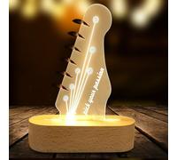 TZQFROCE Light Up - Supporto per chitarra con base in legno e acrilico, ideale come regalo per chitarristi