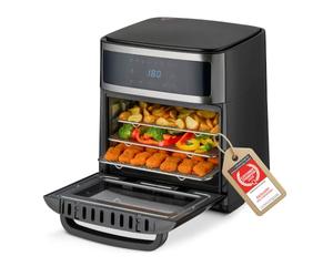 TZS First Austria Air Fryer Oven 13L | Controllo digitale | 8 programmi | Girarrosto | Illuminazione interna | 1700 W | Camera di cottura zincata | 4 livelli di inserimento