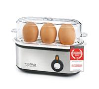 TZS First Austria - Cuociuova elettrico da 210 W, portauovo con 3 uova, con tazza da misurare e picchiodino, per uova dure, alla custodia, polpacci