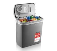 TZS First Austria Frigo Portatile Elettrico 19L - Tripla Alimentazione con USB-C PD 3.0-52W Caldo e Freddo - Auto e Camping - Grigio Chiaro