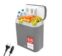 TZS First Austria Frigo Portatile Elettrico 24 litri (raffredda e riscalda) con collegamento a 12 volt (per auto) & 230 volt - grigio