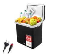 TZS First Austria Frigo Portatile Elettrico 32 litri (raffredda e riscalda) con collegamento a 12 volt (per auto) & 230 volt - nero