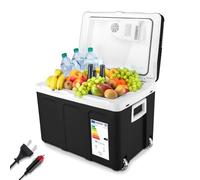 TZS First Austria Frigo Portatile Elettrico 45 litri (raffredda e riscalda) con collegamento a 12 volt (per auto) & 230 volt - nero