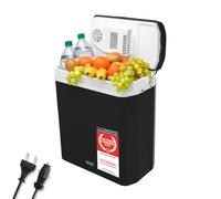 TZS First Austria - Frigorifero portatile 24L elettrico 12V 230V presa per auto e standard - Frigo termoelettrico raffredda e riscalda - Coolbox con manico - Per campeggio, festival, viaggi - Nero