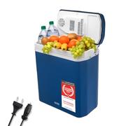 TZS First Austria - Frigorifero portatile 24L elettrico 12V 230V presa per auto e standard - Frigo termoelettrico raffredda e riscalda - Coolbox con manico - Per campeggio, festival, viaggi - Blu