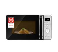 TZS First Austria Microonde digitale con grill, 20 l, 700 W, 800 W, 8 programmi automatici, avvio rapido, display a LED, compatto, antiscivolo, in acciaio inox, scongelamento, scongelamento, grigliata