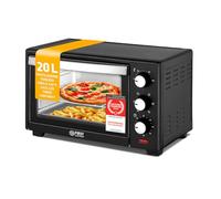 TZS First Austria - Mini Forno 20L 1380W - Fornetto con regolazione della temperatura fino a 230°C - Con timer di 60 min, 3 altezze di inserimento, teglia e griglia - Per cucine piccole e campeggio