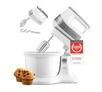 TZS First Austria mixer 2 in 1, mano e stand, 3,4L, 500W, 5 velocità, funzione turbo, fruste e ganci impasto inclusi