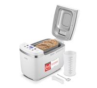 TZS First Austria Panificadora, 1250 g, 12 programas automáticos, 2 ganchos para amasar, programa sin pasta, mermelada y gluten, grado de tostado, retardo de inicio