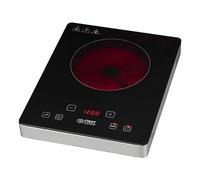 TZS First Austria - Piastra a infrarossi 2000W - Fornello portatile in vetroceramica con touch control & display LED - 175 mm - 8 livelli - Timer & blocco bambini