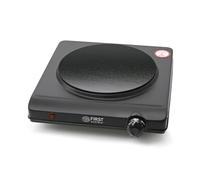 TZS First Austria - Piastra di cottura infrarossi vetroceramica TUTTI i tipi di pentole 1250W - Mini Fornello singolo elettrico da trasloco, campeggio e casa - Regolazione continua e spia di controllo