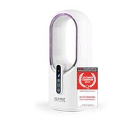 TZS First Austria - Ventilatore da Tavolo a Batteria - 5W - 3 Velocità & Timer - Ventilatore senza Pale Silenzioso con Luce Notturna 7 Colori & USB-C - Touch - Bianco