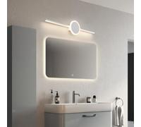 TZSMUM Interno Moderno Lampada da Parete LED Bagno Specchio Impermeabile Luce da Parete Creativo Geometria Design Applique da Parete Ferro Acrilico Bianco Nero per Soggiorno (Bianco Luce Neutra,90cm)