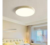 TZSMUM LED Moderno Minimalista Plafoniera con Telecomando Lampada da Soffitto Tricolore Dimmerabile Plafoniere Acrilico Design Rotondo Plafoniera 2700K-6500K Soggiorno Camera da Letto (Bianco,40cm)