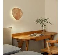 TZSMUM Legno LED Applique da Parete Interno Minimalista Decorative Lampada da Parete Moderna Creativa Disegno Lampada a Muro Metallo per Bambini Corridoio Scala (Ovale,Grande)