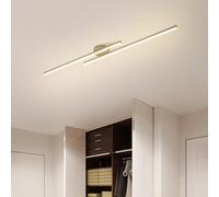 TZSMUM Moderna LED Plafoniera Lineare Lungo Lampada da Soffitto Alluminio + Ferro Interno Plafoniere Minimalista Parallelo Design Decorativo per Corridoio Camera da Letto (Nero Luce Neutra,60cm)