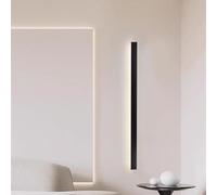 TZSMUM Moderno LED Applique da Parete Interno Lunga Decorative Lampada da Parete Minimalista Disegno Lampada a Muro Alluminio per Soggiorno Corridoio Camera da Letto (Nero-Luce Neutra,60cm)