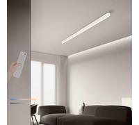 TZSMUM Plafoniera LED Soffitto Dimmerabile Lampada da Soffitto con Telecomando 2700K-6500K Plafoniera Bagno Lampadario LED Moderna Interno Decorativa per Cameretta Cucina Soggiorno (Bianco,120cm)