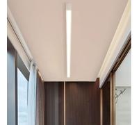 TZSMUM Plafoniera LED Soffitto Interno Moderna Design Lampada da Soffitto Rettangolare Decorativa Plafoniera Alluminio Lunga per Camera da Letto Corridoio Soggiorno (Bianco-Luce Calda,60cm)
