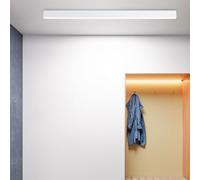 TZSMUM Plafoniera LED Soffitto Interno Moderna Design Lampada da Soffitto Rettangolare Decorativa Plafoniera Alluminio Lunga per Camera da Letto Corridoio Soggiorno (Bianco-Luce Bianca,150cm)