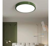 TZSMUM Plafoniera LED Soffitto Moderna Interno con Telecomando Lampada da Soffitto Dimmerabile 2700K/4500K/6500K Plafoniera Ronde Design per Camera da Letto Corridoio Soggiorno (Verde,40cm)
