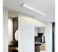 TZSMUM Plafoniera LED Soffitto Rettangolare Moderna Design Lampada da Soffitto Dimmerabile 2700K-6500K Plafoniera con Telecomando per Cucina Soggiorno Corridoio (Bianco,200cm)